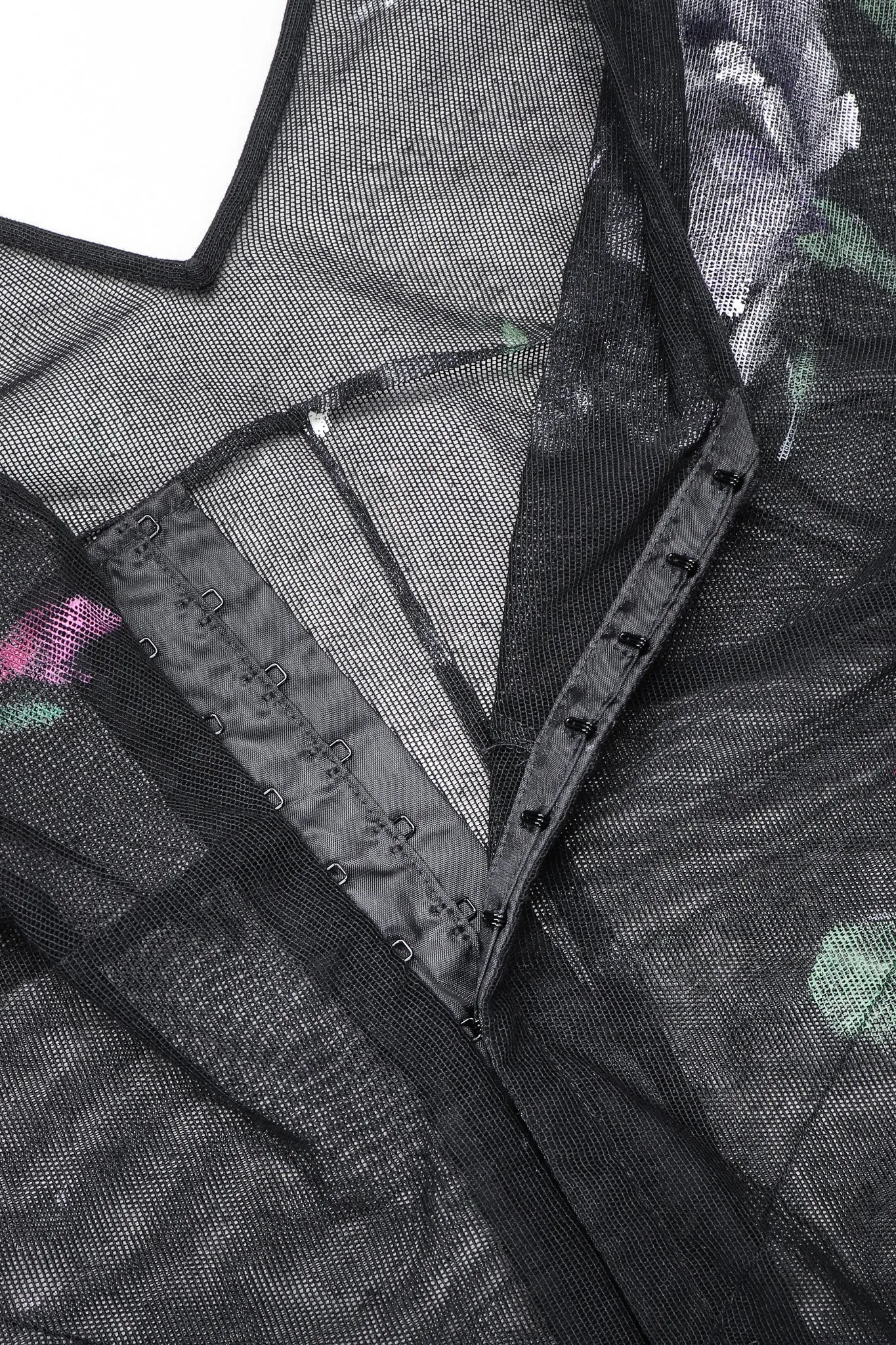 Sheer Floral Painted Mesh Dress