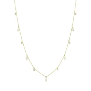 Shy Creation Baguette Bezel Necklace