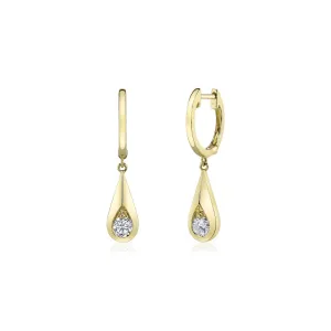Shy Creation Diamond Drop Earrings