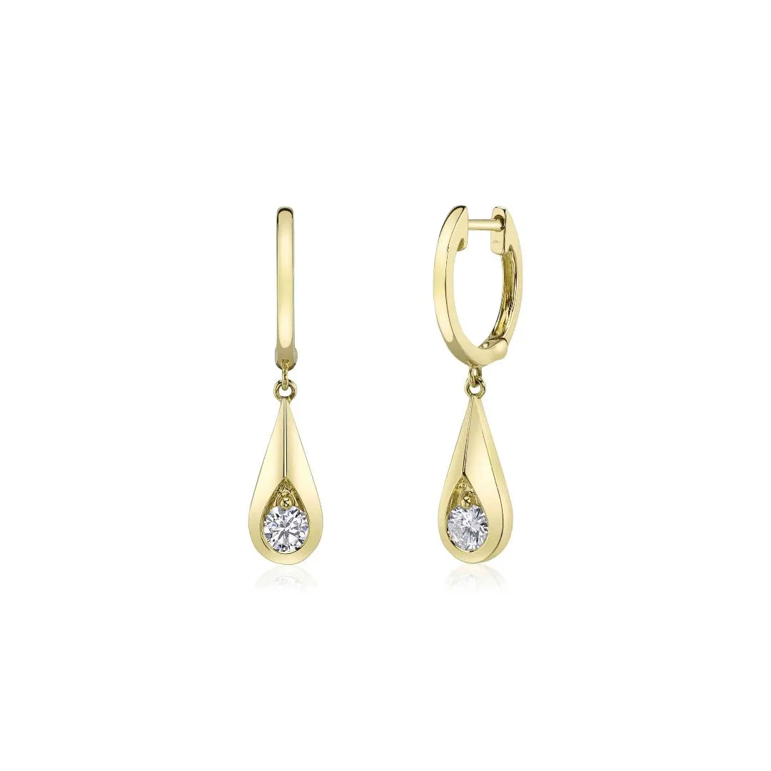 Shy Creation Diamond Drop Earrings