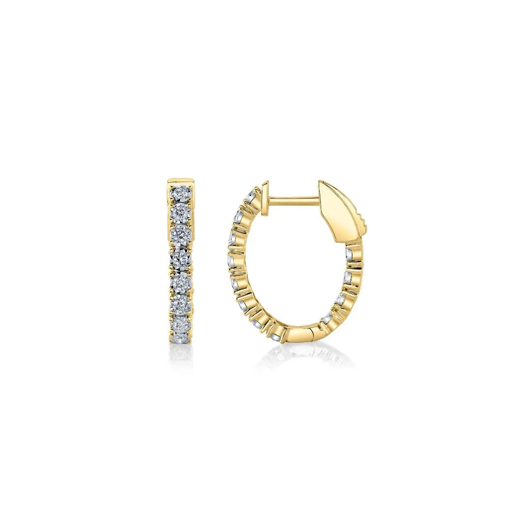 Shy Creation Diamond Oval Hoops