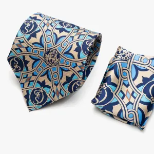 Silk Tie Set in Tan