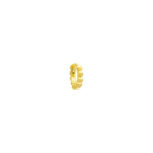 Solid Beaded Huggie Earring