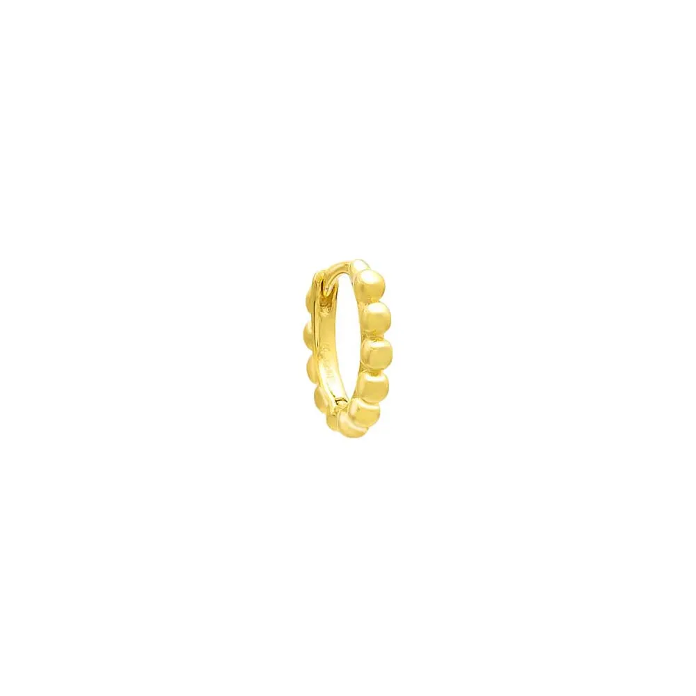 Solid Beaded Huggie Earring