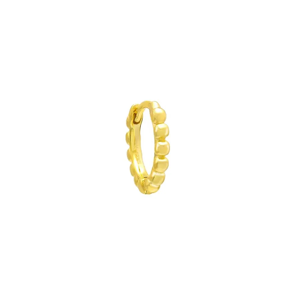 Solid Beaded Huggie Earring