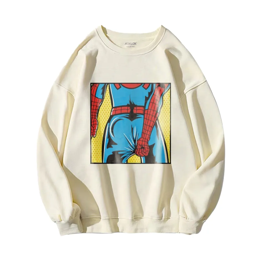 Spiderman Funny Back View Sweatshirt