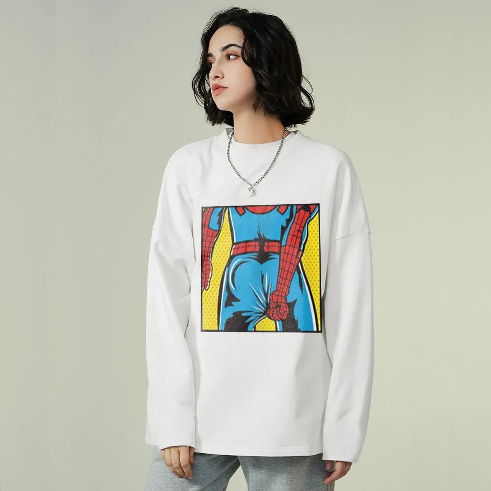 Spiderman Funny Back View Sweatshirt
