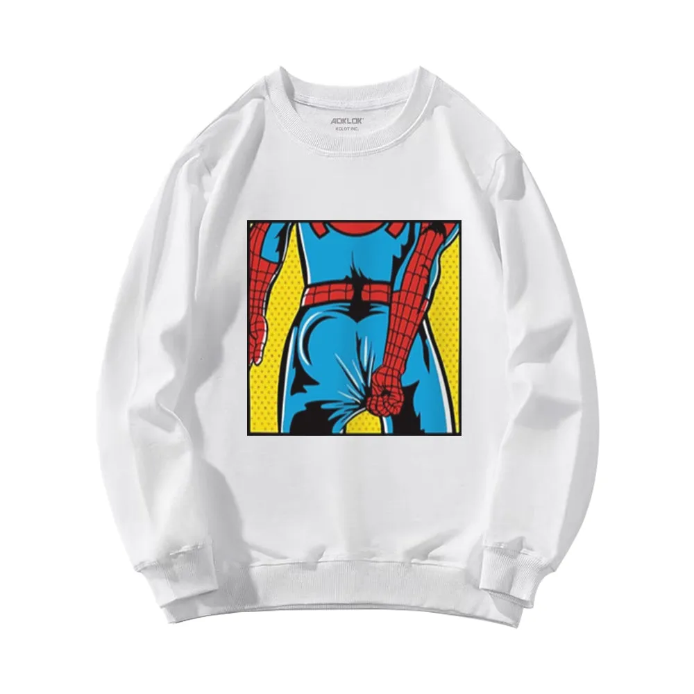 Spiderman Funny Back View Sweatshirt