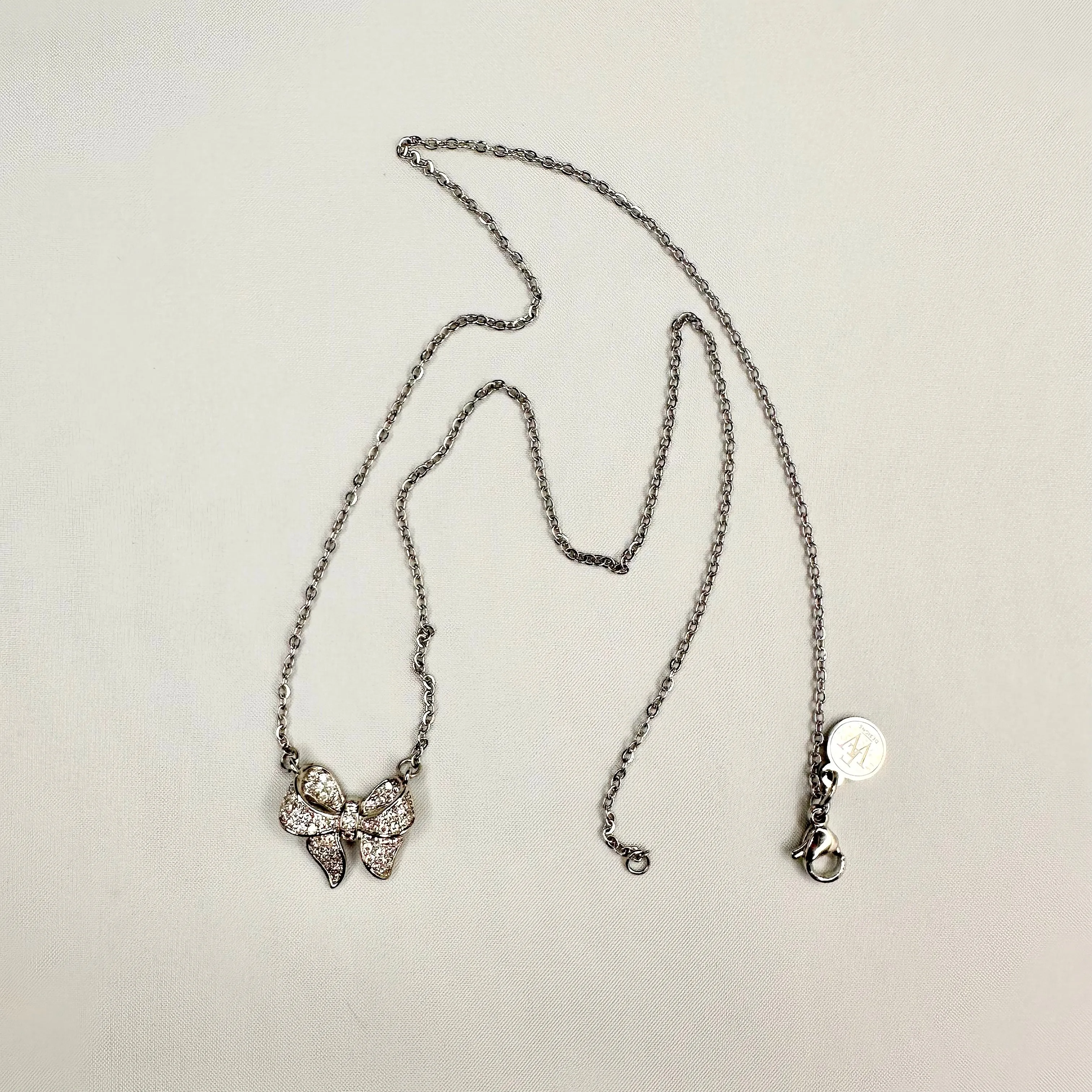 Stainless Steel Dainty Bow Necklace | Erika Williner Designs