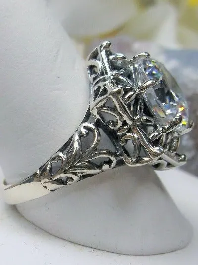 Star Ring, White CZ Ring, Gothic Jewelry Design#D121