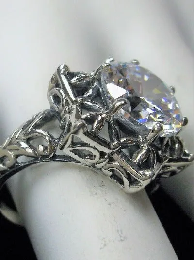 Star Ring, White CZ Ring, Gothic Jewelry Design#D121