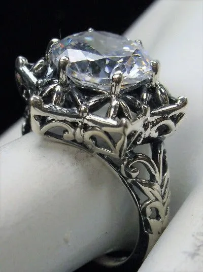 Star Ring, White CZ Ring, Gothic Jewelry Design#D121