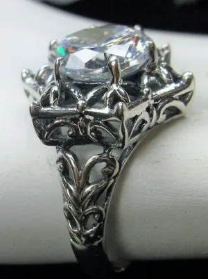 Star Ring, White CZ Ring, Gothic Jewelry Design#D121