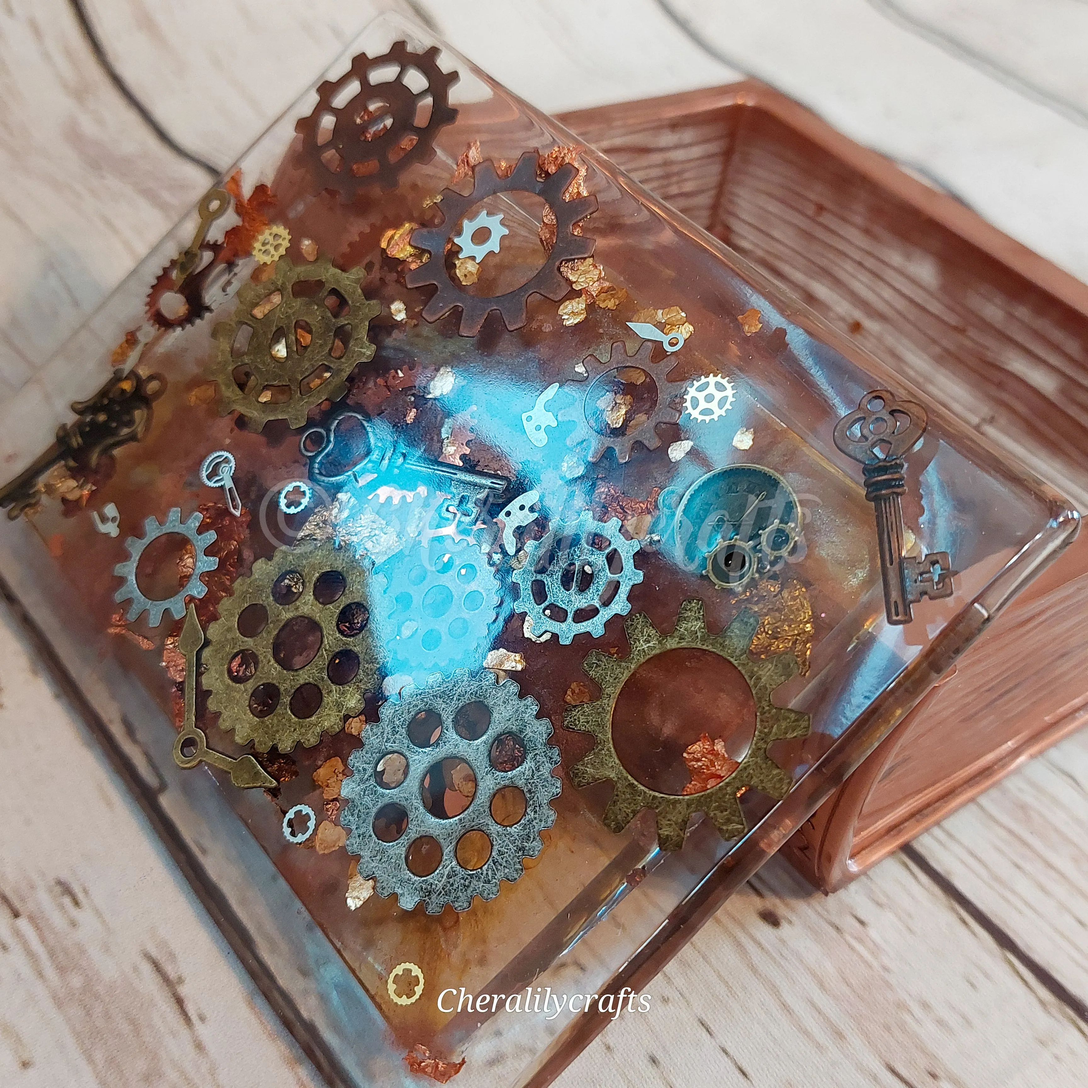 Steampunk Book Trinket Box