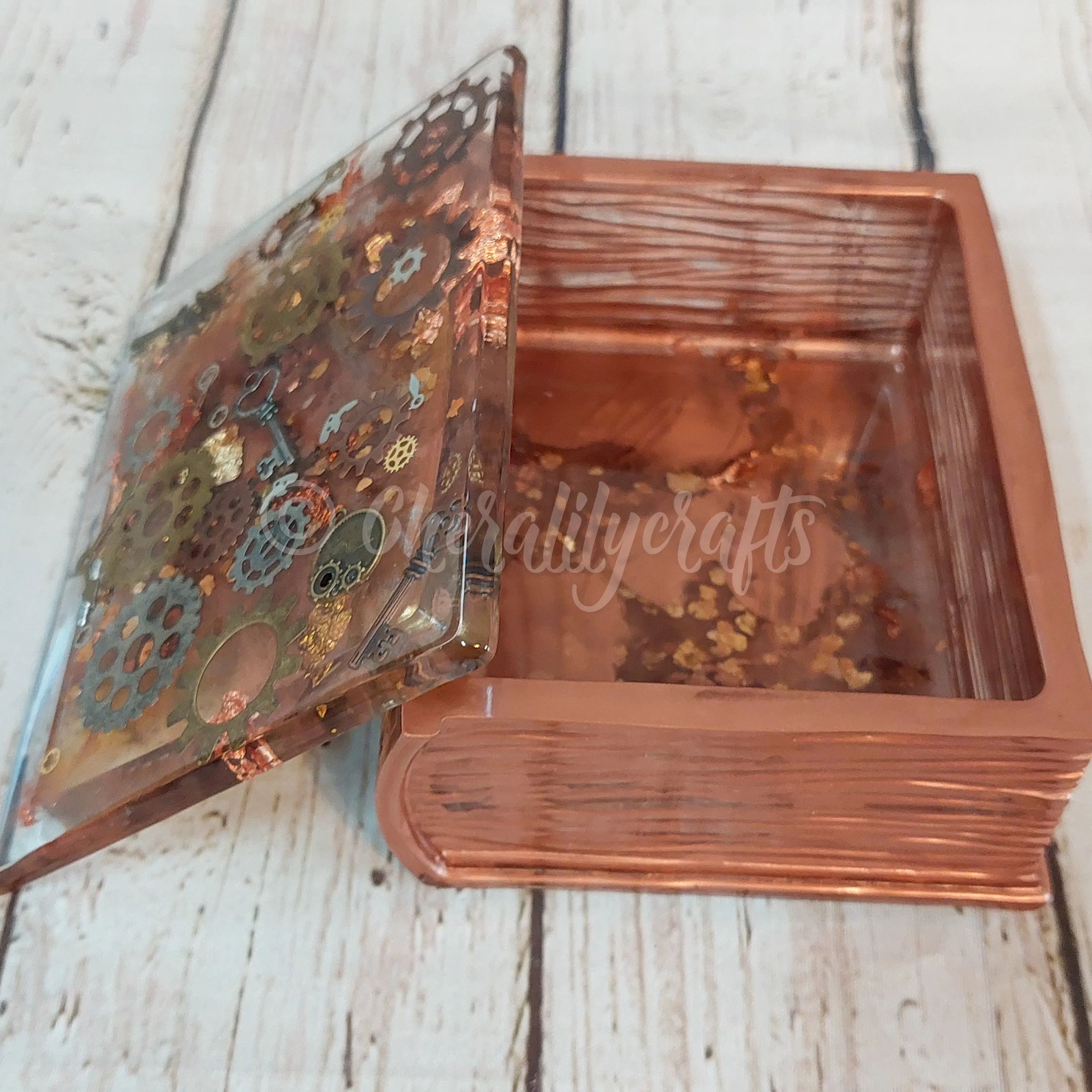 Steampunk Book Trinket Box