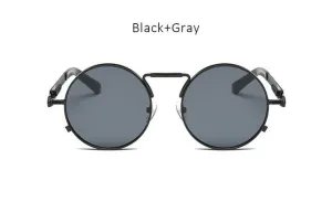 Steampunk Round Mirrored Sunglasses