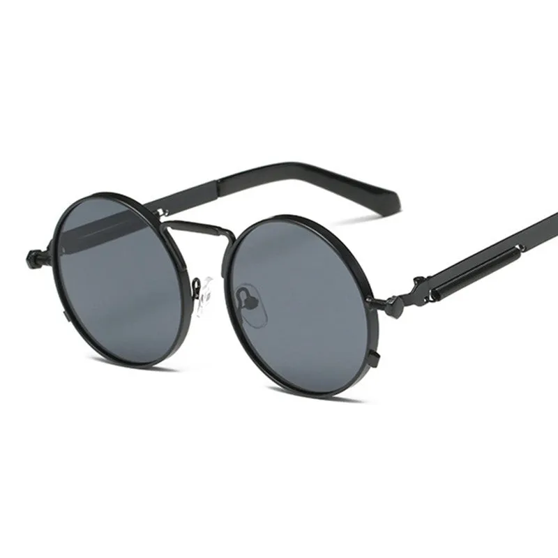 Steampunk Round Mirrored Sunglasses
