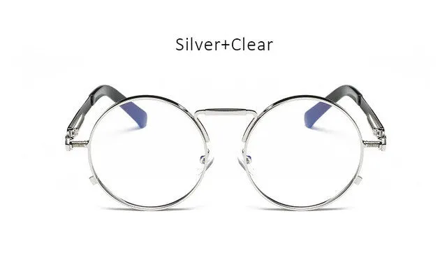 Steampunk Round Mirrored Sunglasses