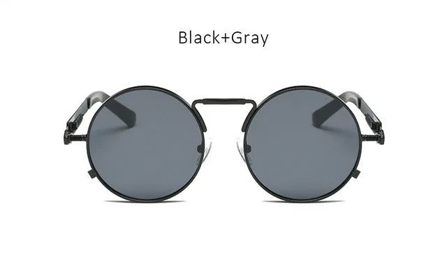Steampunk Round Mirrored Sunglasses