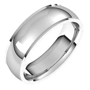Sterling Silver 6 mm Comfort Fit Edge Band Size 11