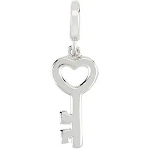 Sterling Silver Petite Key Charm