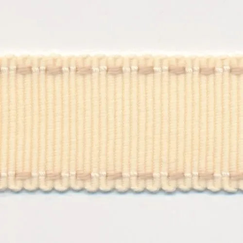 Stitch Grosgrain Ribbon #02 Cream & Beige