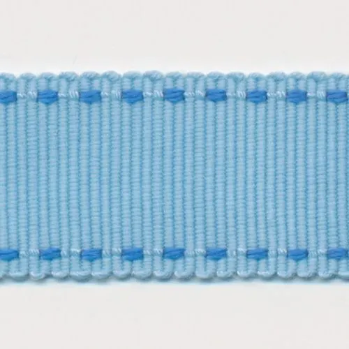 Stitch Grosgrain Ribbon #06 Sherbet Blue & Turquoise