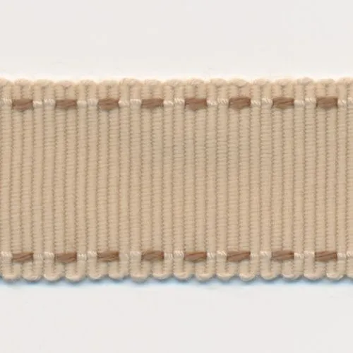 Stitch Grosgrain Ribbon #12 Sand Beige & Brown