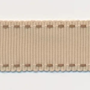 Stitch Grosgrain Ribbon #12 Sand Beige & Brown