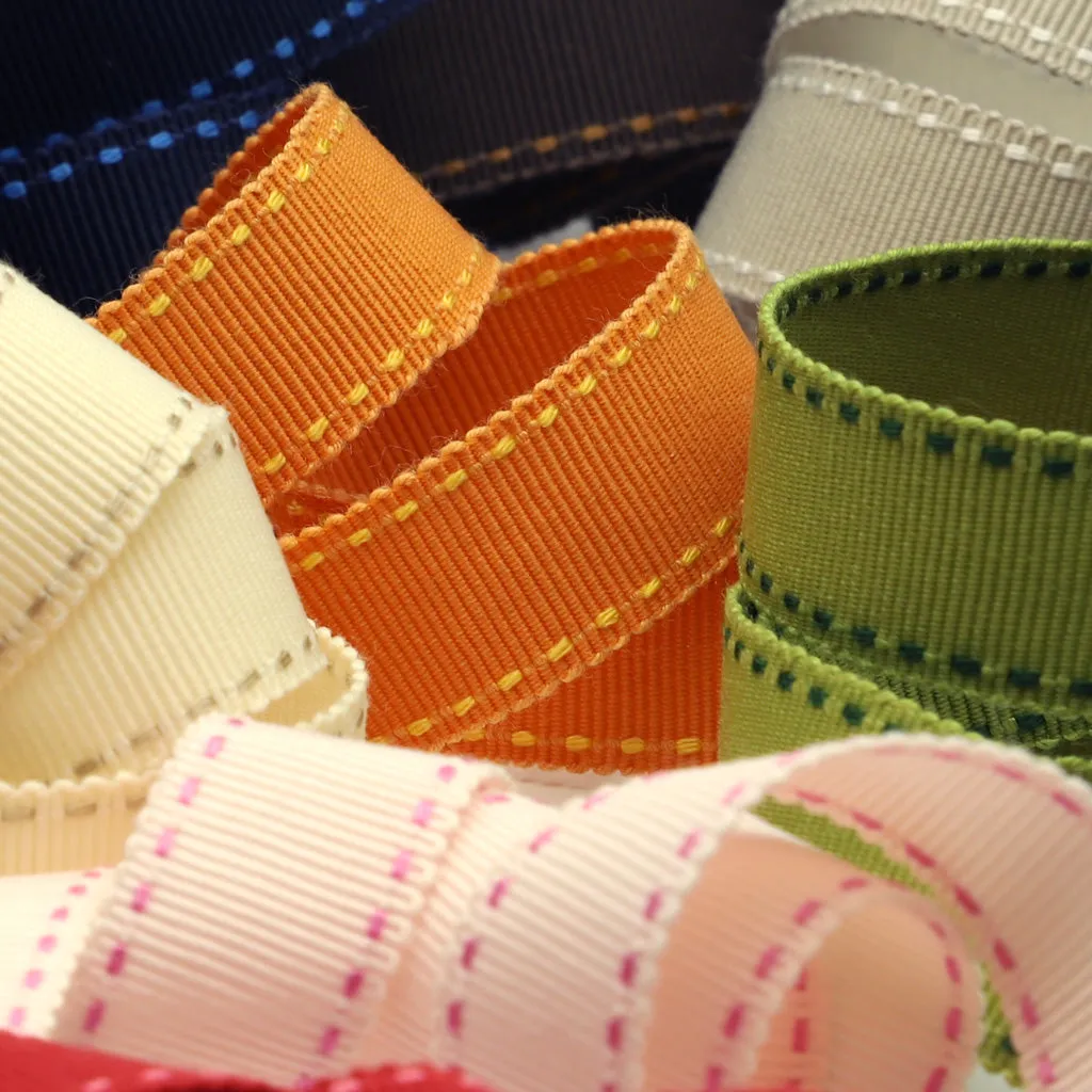 Stitch Grosgrain Ribbon #20 Plum & Pink