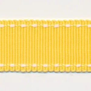 Stitch Grosgrain Ribbon #32 Saffron & White