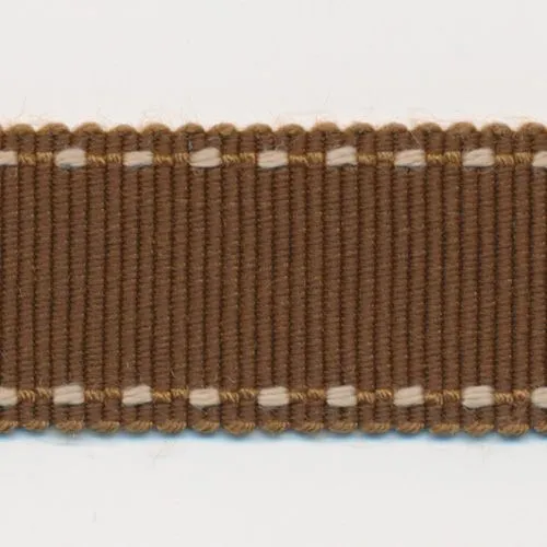 Stitch Grosgrain Ribbon #35 Brown & Beige