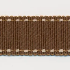 Stitch Grosgrain Ribbon #35 Brown & Beige