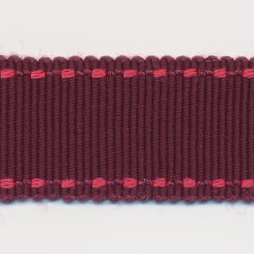Stitch Grosgrain Ribbon #40 Wine & Red