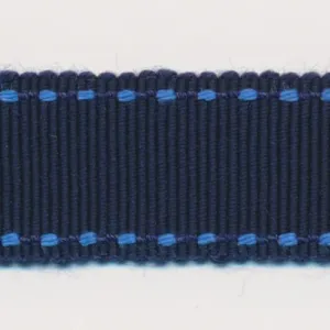 Stitch Grosgrain Ribbon #47 Night Blue & Blue