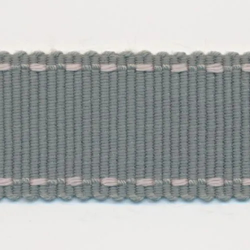 Stitch Grosgrain Ribbon #49 Charcoal & Gray