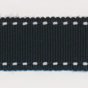 Stitch Grosgrain Ribbon #50 Black & White