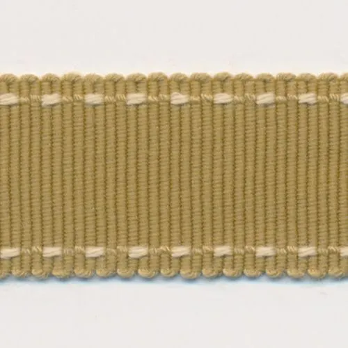 Stitch Grosgrain Ribbon #70 Camel & Cream