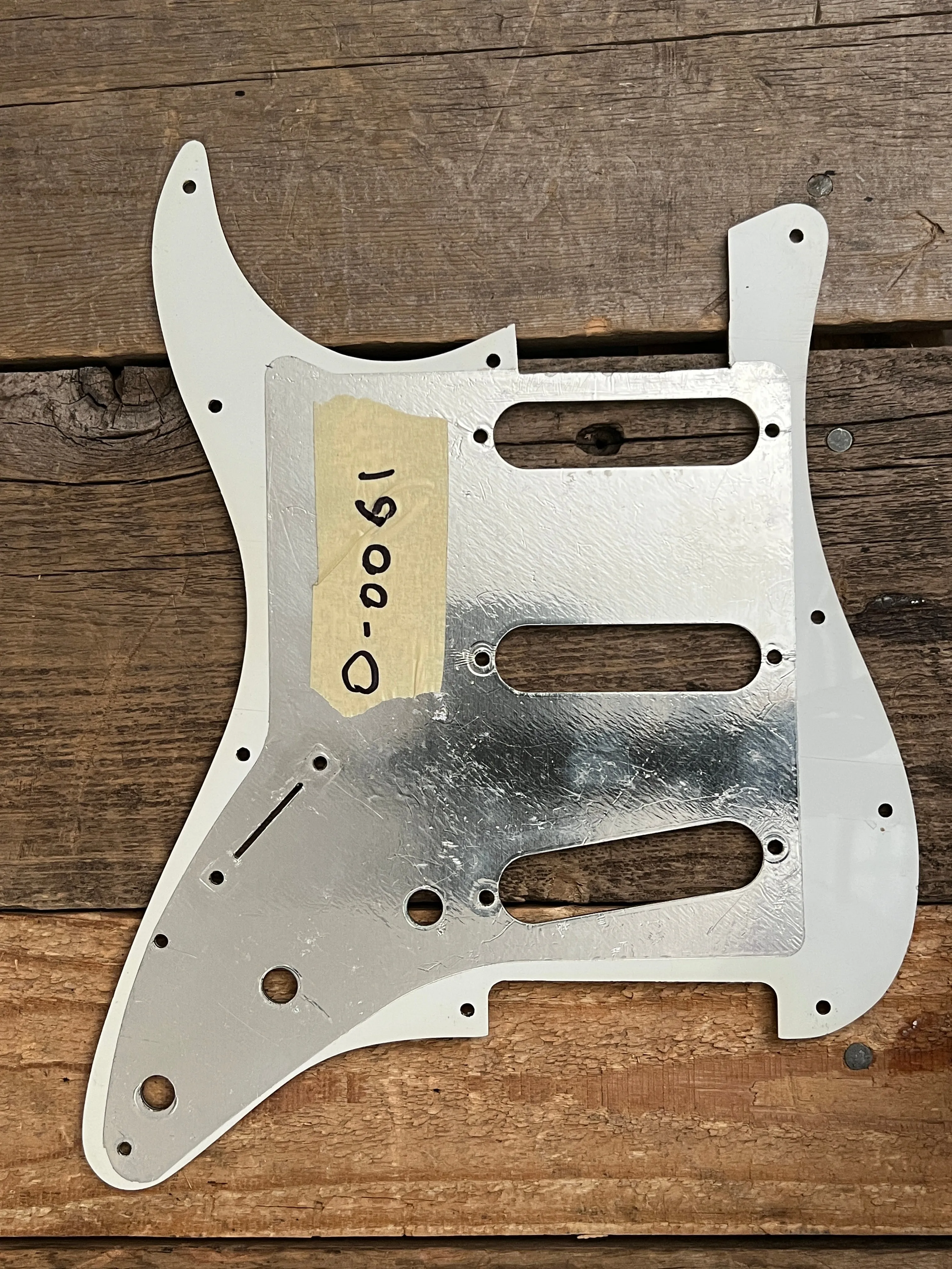 Stratocaster Style Pickguard Black Pearloid 2000