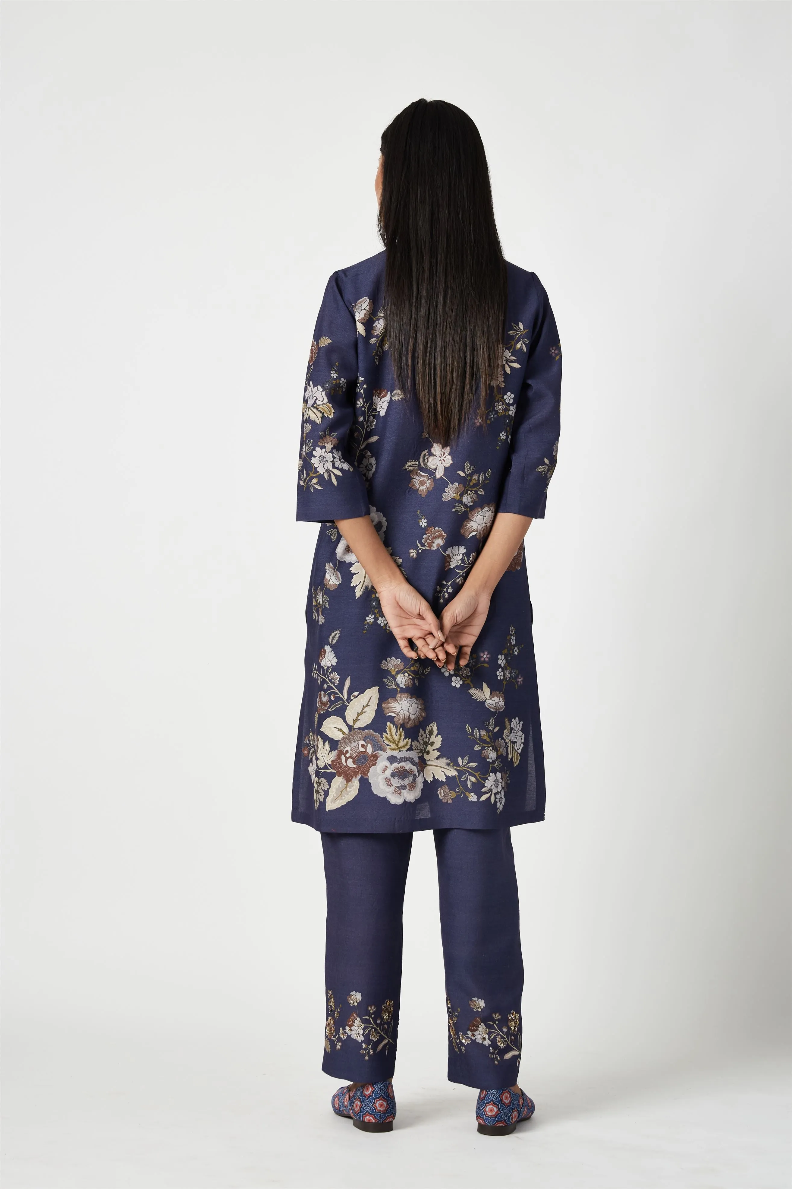 Summer Kurta Set Pure Silk Embroidered-Fashion Edit Java 3-9JV-125-Payal Pratap