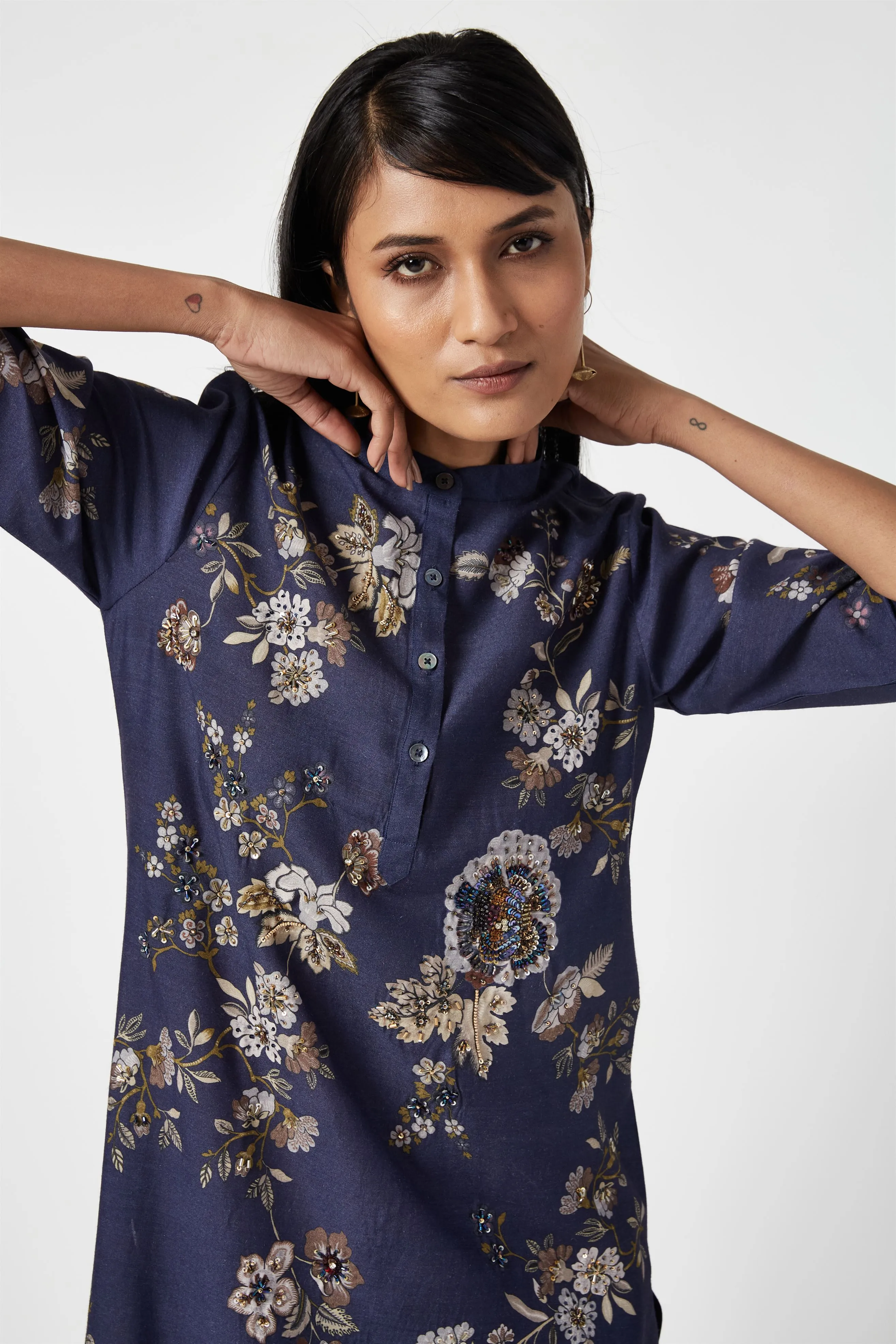Summer Kurta Set Pure Silk Embroidered-Fashion Edit Java 3-9JV-125-Payal Pratap