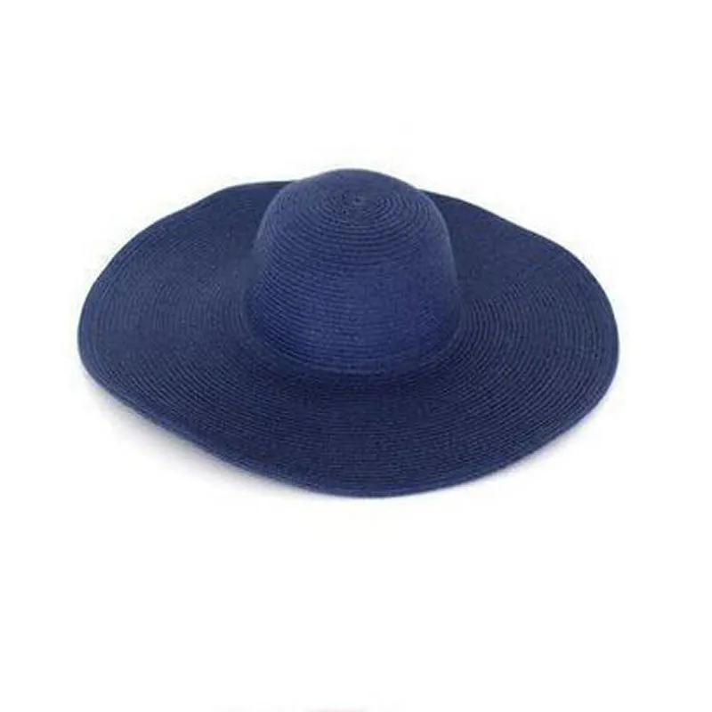 Summer Women's Foldable Wide Large Brim Beach Sun Hat Straw Beach Cap For Ladies Elegant Hats Girls Vacation Tour Hat