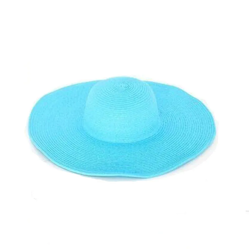 Summer Women's Foldable Wide Large Brim Beach Sun Hat Straw Beach Cap For Ladies Elegant Hats Girls Vacation Tour Hat