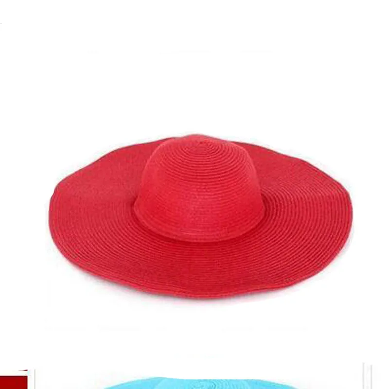 Summer Women's Foldable Wide Large Brim Beach Sun Hat Straw Beach Cap For Ladies Elegant Hats Girls Vacation Tour Hat