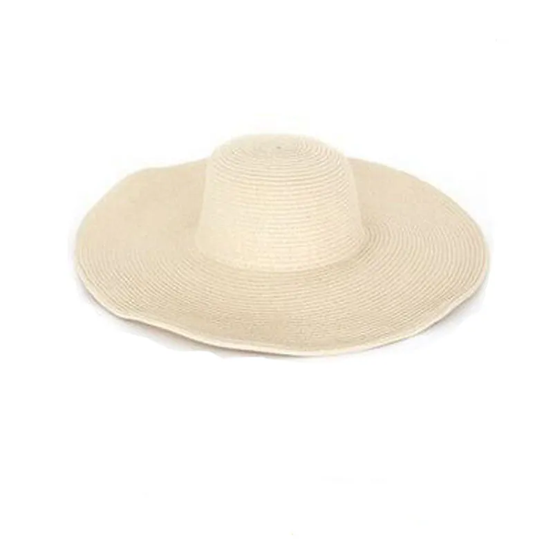 Summer Women's Foldable Wide Large Brim Beach Sun Hat Straw Beach Cap For Ladies Elegant Hats Girls Vacation Tour Hat