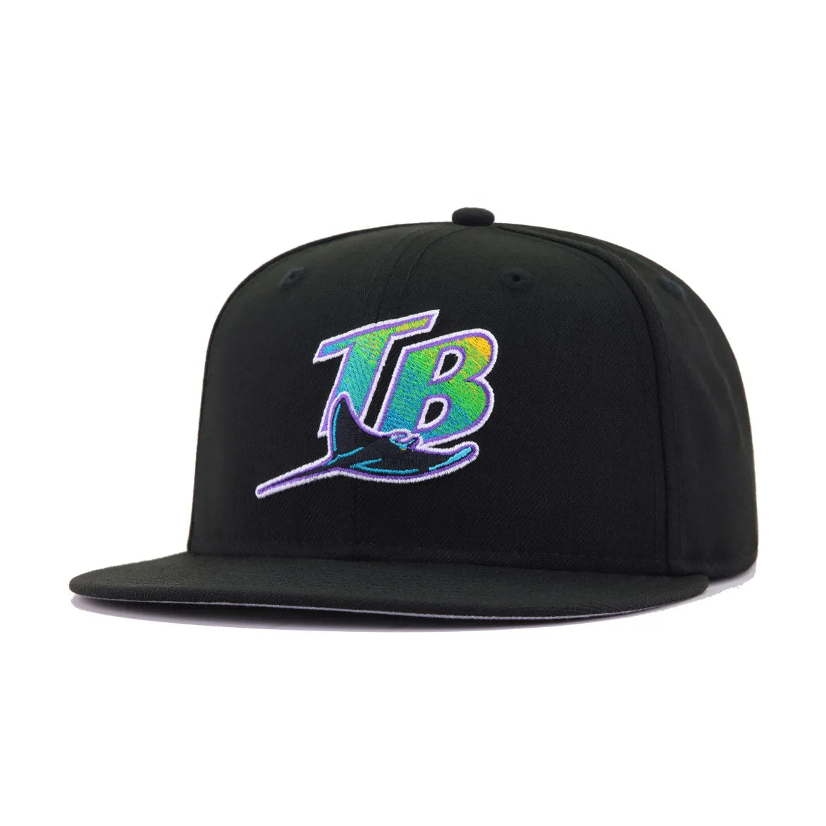 Tampa Bay Rays Black Cooperstown AC New Era 59Fifty Fitted