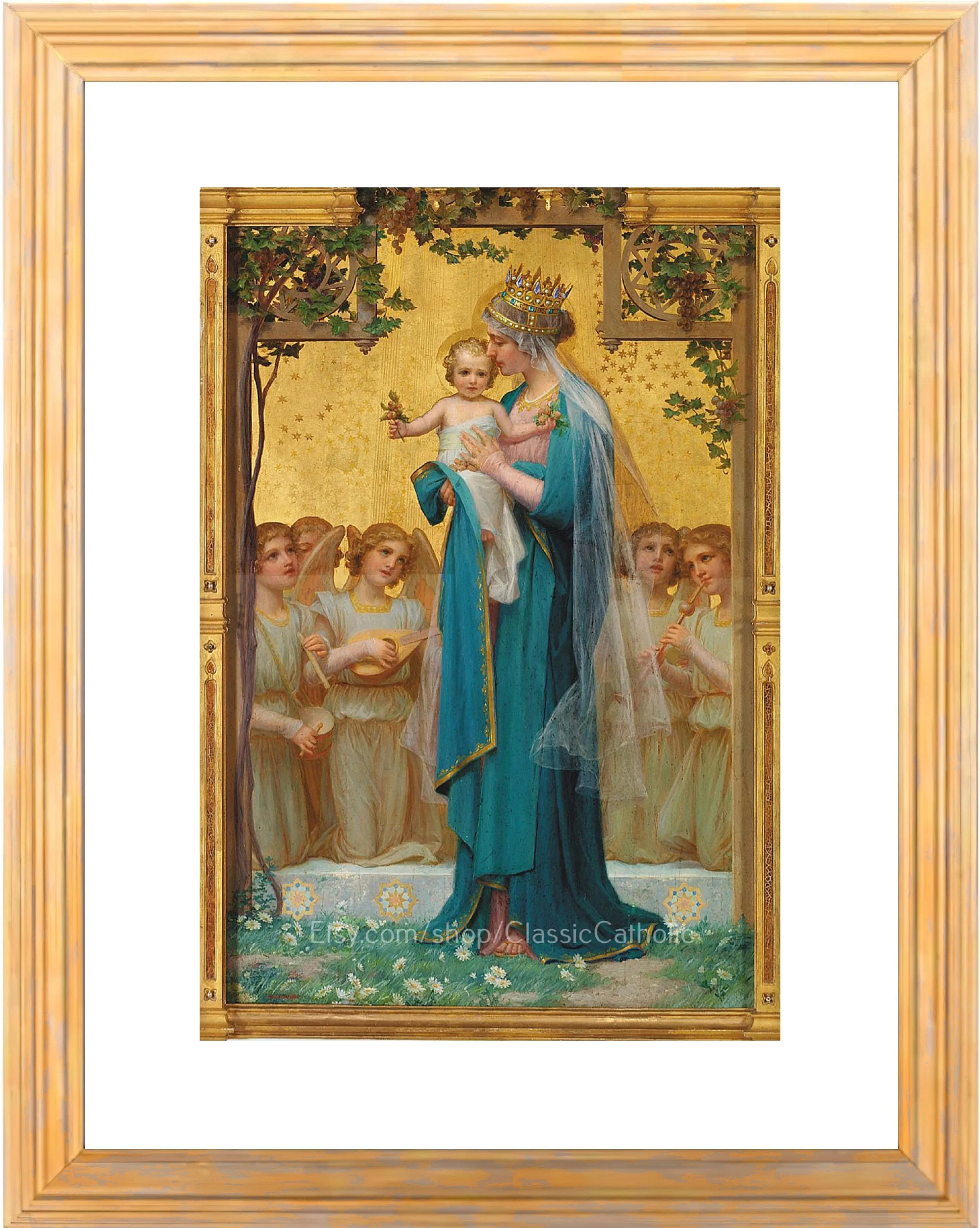 The Book of Kells – Madonna and Child Print – Catholic Art – 800 A.D. – Restored – Archival Quality