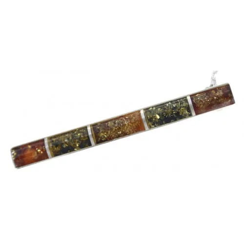 Tie Clip Amber Sterling Silver