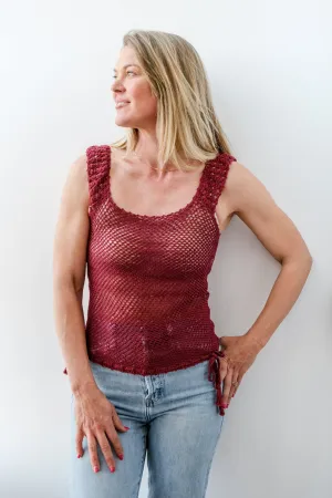 Tie Tank in Burgundy