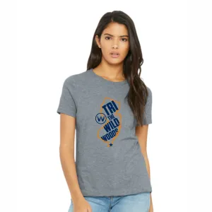 TRI the WILDWOODS Women's Fashion Relaxed Tee - Athletic Heather - State